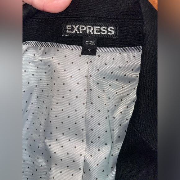 Express Black Suit Jacket - Size 0 - Picture 2 of 3